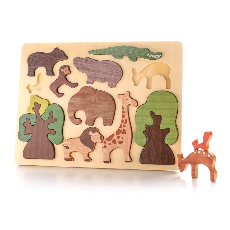 Wooden Forest Animal puzzle – Peak and Rainbow